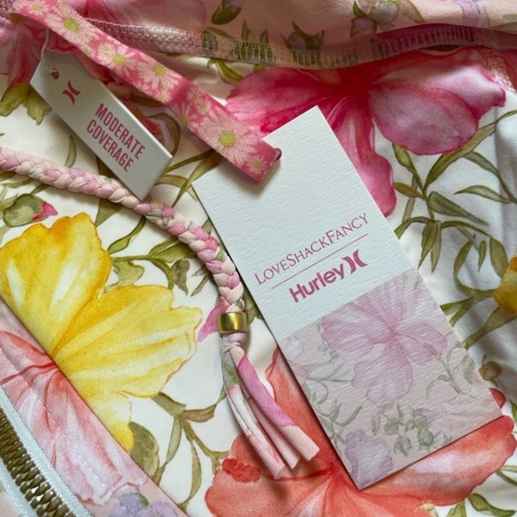 NWT LoveShackFancy x Hurley Hibiscus Long Sleeve Surf Suit - Picture 13 of 13